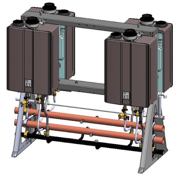 4-Unit Free Standing Rack, (On 6-Unit Frame)
